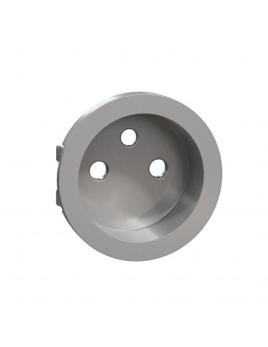 Odace Alu enjoliveur seul prise de courant 2P+T 16A SCHNEIDER S530659