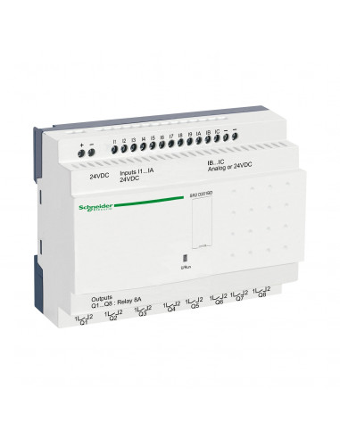 Zelio Logic relais intelligent compact 20 E/S 24Vcc ss horl. ss affi. SCHNEIDER SR2D201BD