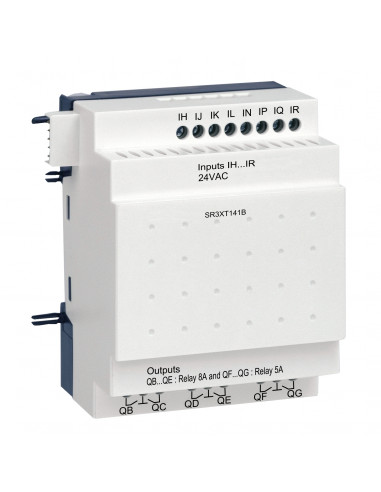 Zelio Logic module d'extension E/S TOR 14 entrées/sorties -24Vca SCHNEIDER SR3XT141B