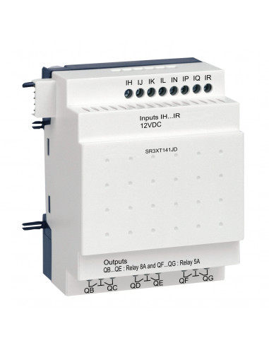 Zelio Logic module d'extension E/S TOR 14 entrées/sorties 12Vcc SCHNEIDER SR3XT141JD