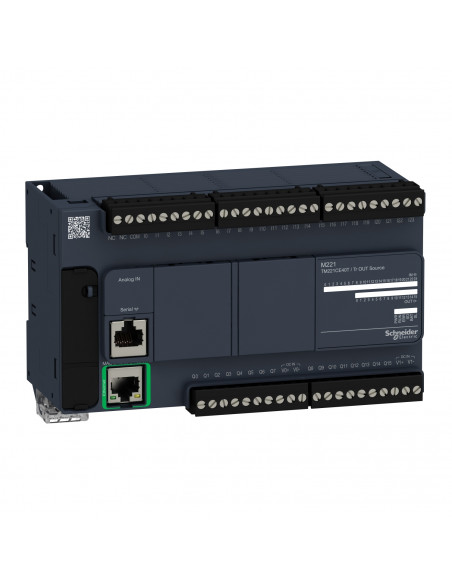 Modicon M221 contrôleur 40E/S PNP port Ethernet+série 24VCC SCHNEIDER TM221CE40T