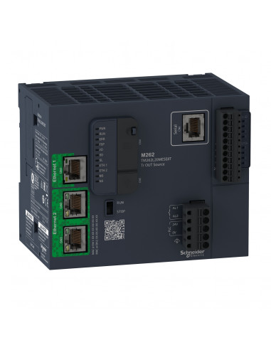 Modicon M262 Contrôleur logique 3ns/inst Ethernet RJ45 2 adresses IP SCHNEIDER TM262L20MESE8T