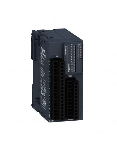 Modicon TM3 module mixte 16 entrées 24VCC/8 sorties relais 2A à vis SCHNEIDER TM3DM24R