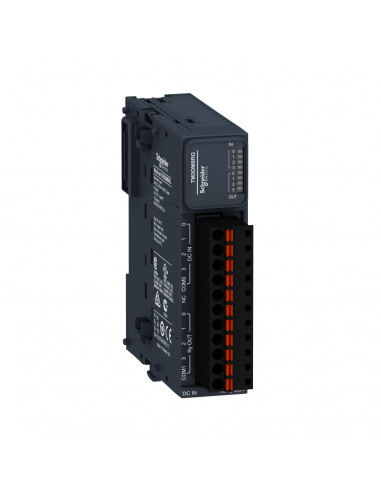 Modicon TM3 module mixte 4 entrées 24VCC/4 sorties relais 2A à ressort SCHNEIDER TM3DM8RG