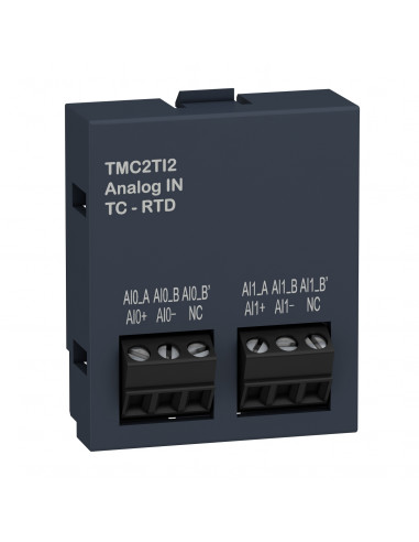 Modicon M221 cartouche 2 entrées température types K/J/R/S/B/E/T/N/C/PT/NI SCHNEIDER TMC2TI2