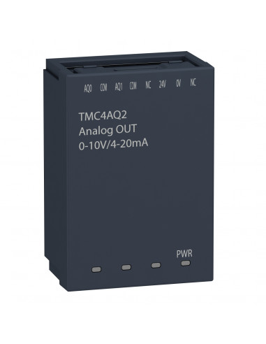 Modicon M241 module 2 sorties analogiques tension 0-10V courant 0/4-20mA SCHNEIDER TMC4AQ2