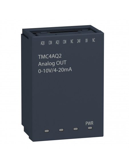Modicon M241 module 2 sorties analogiques tension 0-10V courant 0/4-20mA SCHNEIDER TMC4AQ2