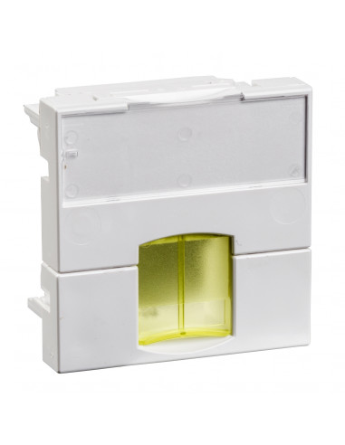 Actassi support non-adaptable 45x45mm blanc polaire volet jaune SCHNEIDER VDI88142P