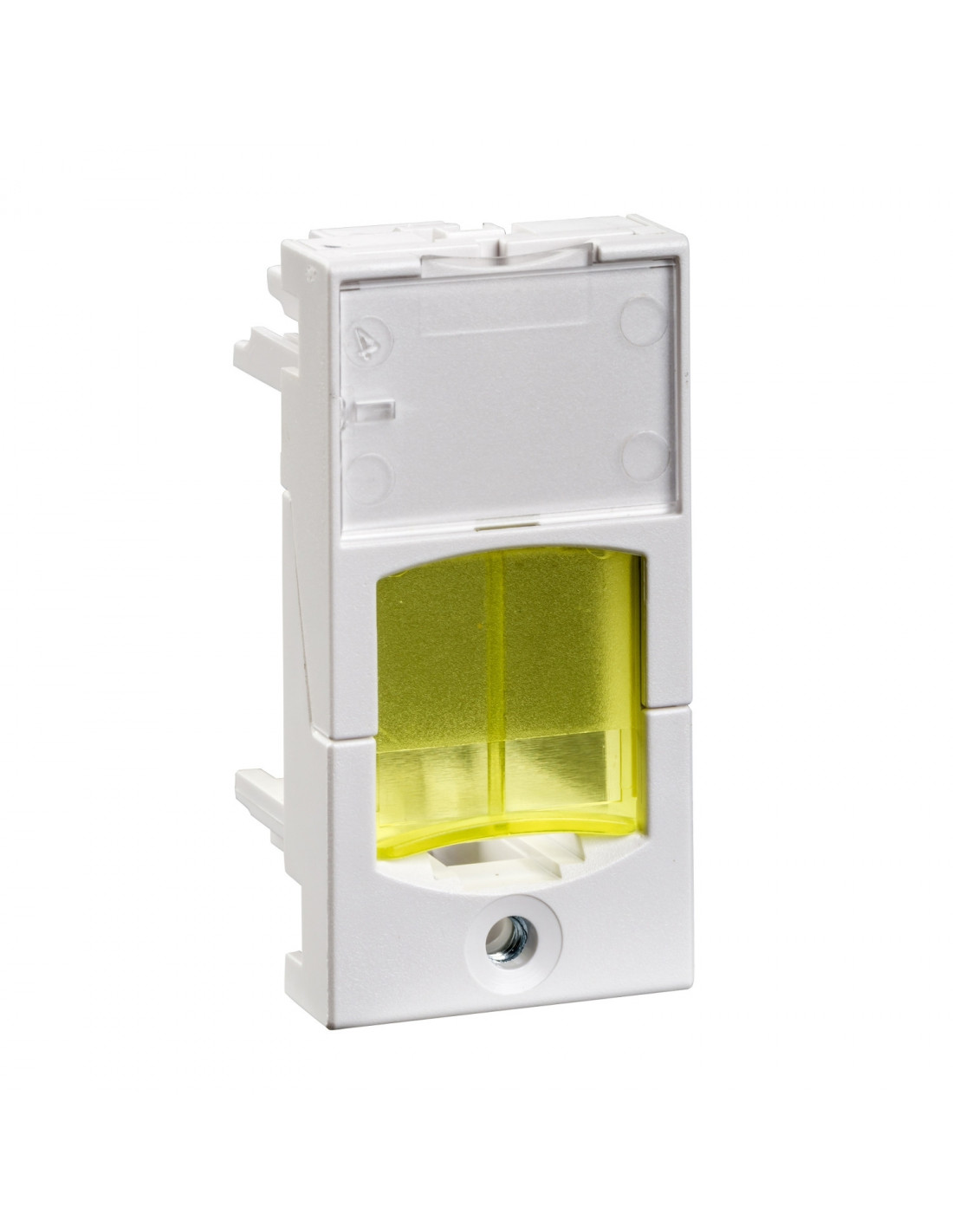 Actassi support adaptable 22,5x45mm blanc polaire volet jaune SCHNEIDER ...