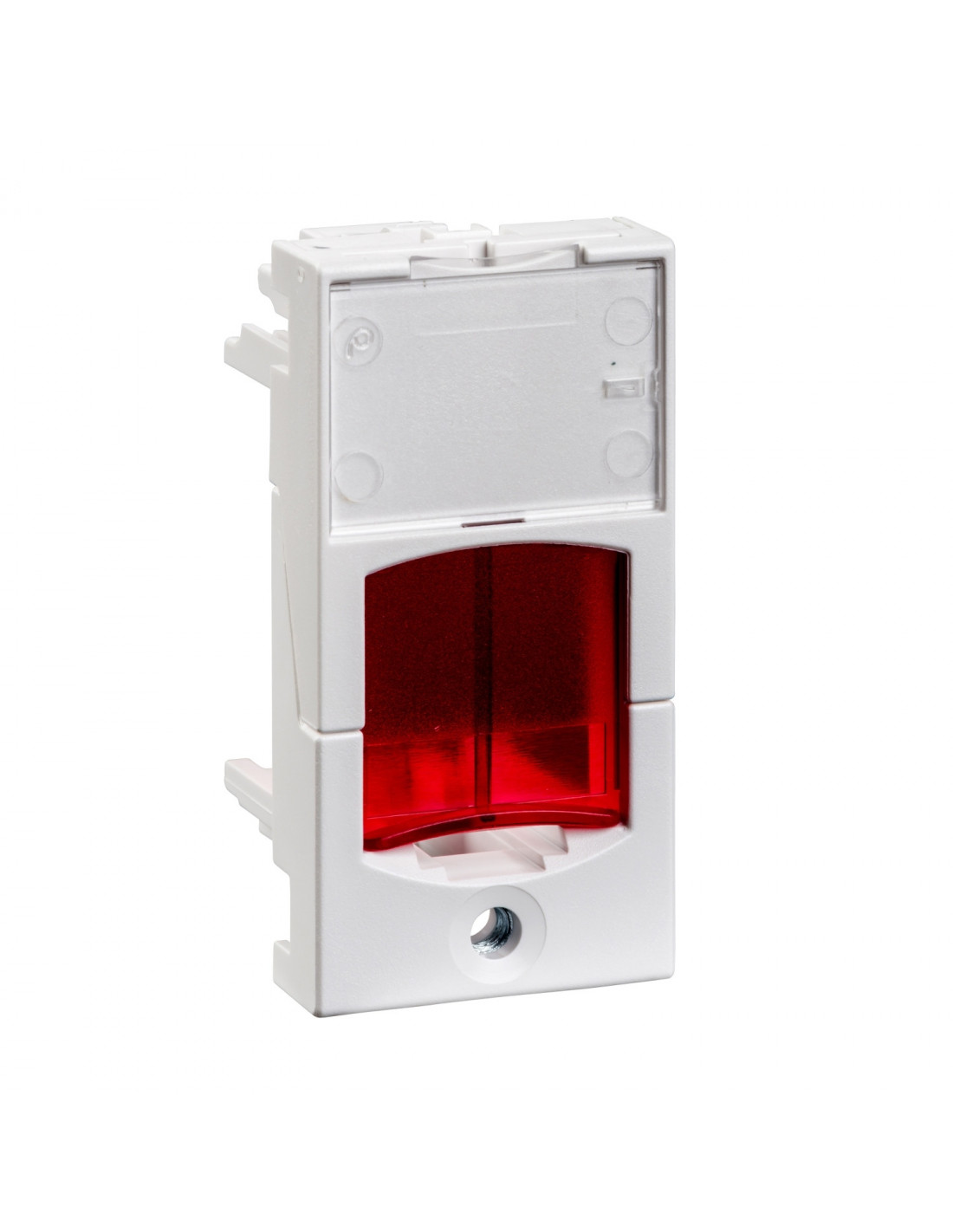 Actassi support adaptable 22,5x45mm blanc polaire volet rouge SCHNEIDER ...