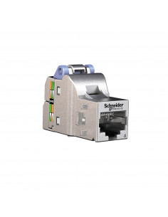Resi9 S-One format DPM connecteur RJ45 catégorie 6 blindé sachet individuel SCHNEIDER VDIB17716B01 2
