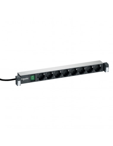 Actassi panneau 19P alimentation 230V 8 Prises cour. std All. interrupteur SCHNEIDER VDIG162731