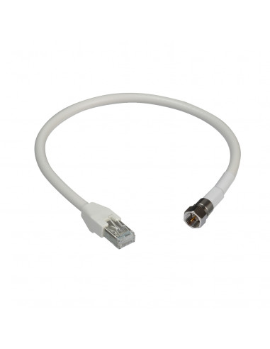 LexCom Home Performance câble IEC (Tele Type F) vers RJ45 data 100O 0,4m SCHNEIDER VDIR644000