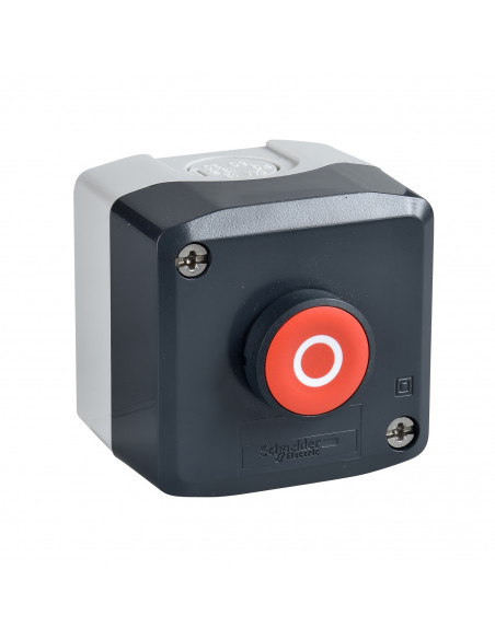 Harmony boite 1 bouton poussoir rouge affleurant diam. 22 1F+1O O SCHNEIDER XALD112E