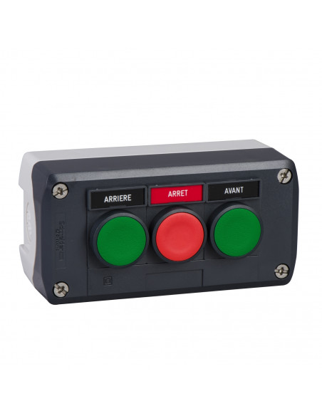 Harmony boite 3 boutons poussoirs diam. 22 vert /rouge /vert SCHNEIDER XALD311