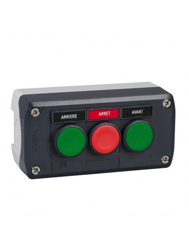 Harmony boite 3 boutons poussoirs diam. 22 vert /rouge /vert SCHNEIDER XALD311