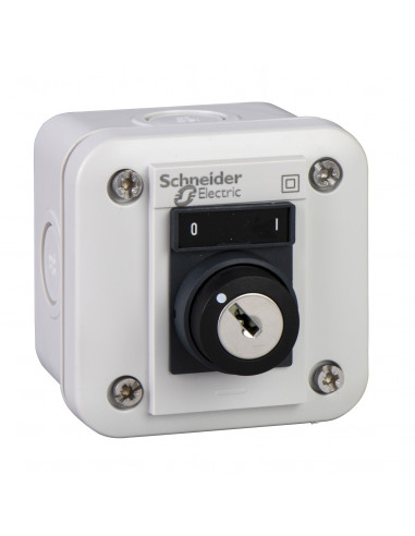 Harmony boite à boutons XALE XB7 diam. 22mm sélecteur clé 2 positions blanc SCHNEIDER XALE1441