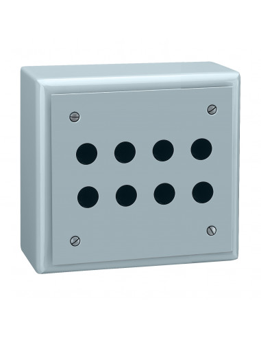 Harmony XB2S boîte à boutons vide métallique 8 perçages en 4 colonnes SCHNEIDER XB2SL42009