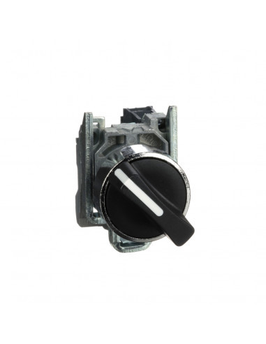 Harmony XB4 bouton tournant manette diam. 22 2 pos fix noir 1F vis étrier SCHNEIDER XB4BD21