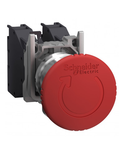 Harmony XB4 arrêt urgence Atx gaz diam. 40 pousser tourn rouge 1O+1F vis SCHNEIDER XB4BS8445GEX