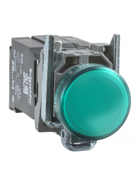Harmony XB4 voyant lumineux BA9s diam. 22 vert 230V vis étrier SCHNEIDER XB4BV43