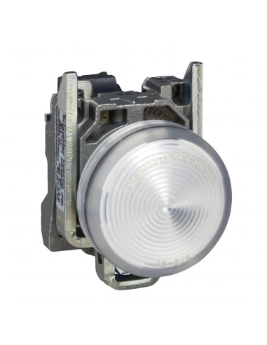Harmony XB4 voyant lumineux BA9s diam. 22 blanc direct 250V max vis étrier SCHNEIDER XB4BV61