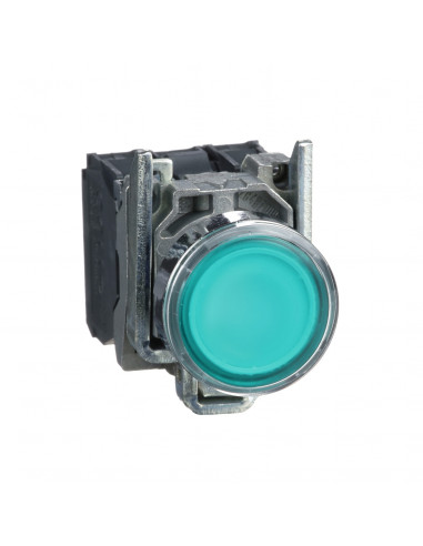 Harmony XB4 poussoir lumineux LED 1F+1O vert diam. 22 24VACDC SCHNEIDER XB4BW33B5
