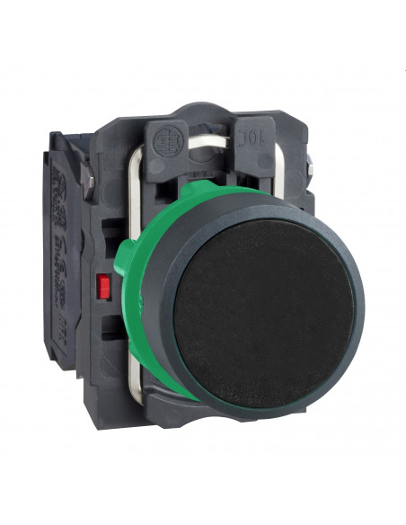 Harmony XB5 bouton poussoir à impulsion diam. 22 noir 1O+1F vis étrier SCHNEIDER XB5AA25