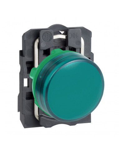 Harmony XB5 voyant lumineux DEL diam. 22 vert 24V vis étrier SCHNEIDER XB5AVB3