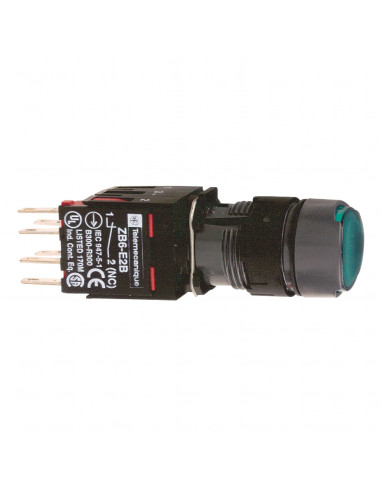Harmony XB6 bouton-pous. lum. diam. 16mm à imp. affleurant 24V 1O+1F vert SCHNEIDER XB6AW3B5B