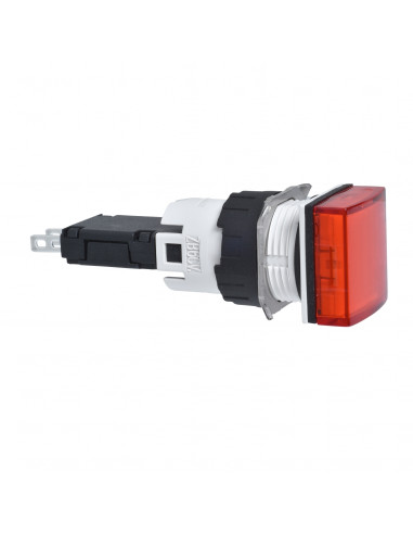 Harmony XB6 voyant carré diam. 16mm IP65 DEL intégrée 24V cosses rouge SCHNEIDER XB6CV4BB