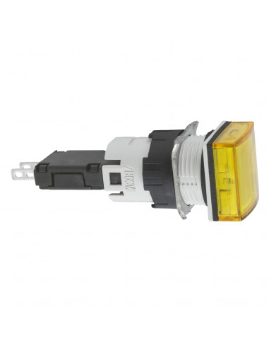 Harmony XB6 voyant carré diam. 16mm IP65 DEL intégrée 24V cosses jaune SCHNEIDER XB6CV5BB