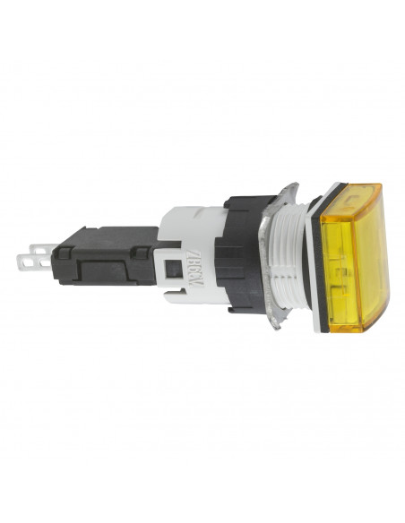 Harmony XB6 voyant carré diam. 16mm IP65 DEL intégrée 24V cosses jaune SCHNEIDER XB6CV5BB