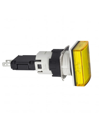 Harmony XB6 voyant rect. diam. 16mm IP65 DEL intégrée 24V cosses jaune SCHNEIDER XB6DV5BB