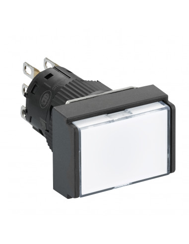 Harmony XB6 bouton-pous. lum. diam. 16mm à imp. affleurant 1OF 24V blanc SCHNEIDER XB6EDW1B1P