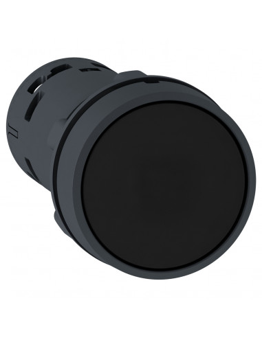 Harmony bouton-poussoir affleurant diam. 22 noir 1F SCHNEIDER XB7NA21