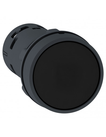 Harmony bouton-poussoir affleurant diam. 22 noir 1F SCHNEIDER XB7NA21