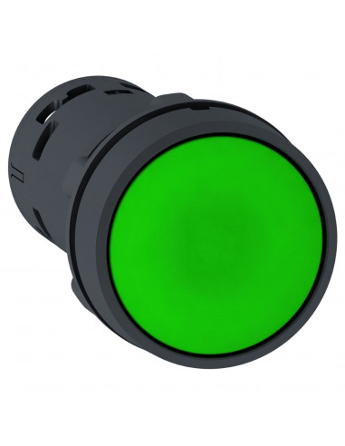 Harmony bouton-poussoir affleurant diam. 22 vert à accrochage- 1F SCHNEIDER XB7NH31
