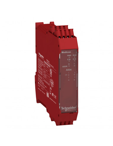 4 entrées analogiques-0 à 24 mA ou 0 à 10V-bornier à ressort SCHNEIDER XPSMCMAI0400G