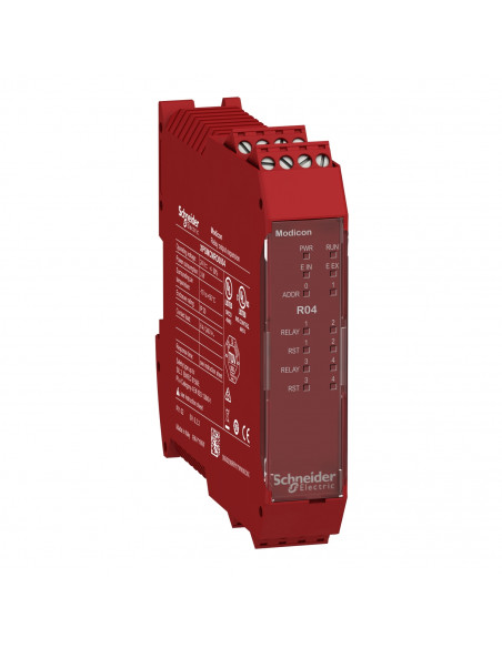 Preventa XPSMCM module d'extension 4 sorties relais connecteur à vis SCHNEIDER XPSMCMRO0004