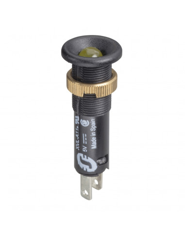 Harmony XVLA voyant rond diam. 8 IP40 jaune orangé DEL intégrée 12V -cosses SCHNEIDER XVLA125