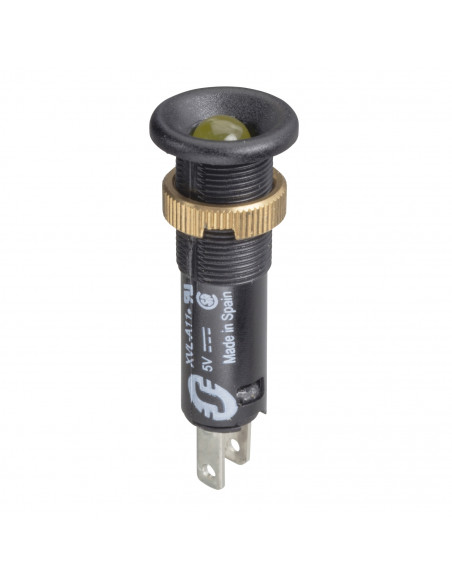 Harmony XVLA voyant rond diam. 8 IP40 jaune orangé DEL intégrée 12V -cosses SCHNEIDER XVLA125