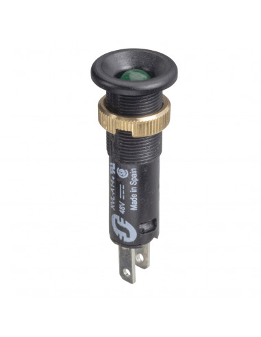 Harmony XVL voyant LED diam. 8 vert 24V col noire cosses Faston SCHNEIDER XVLA133