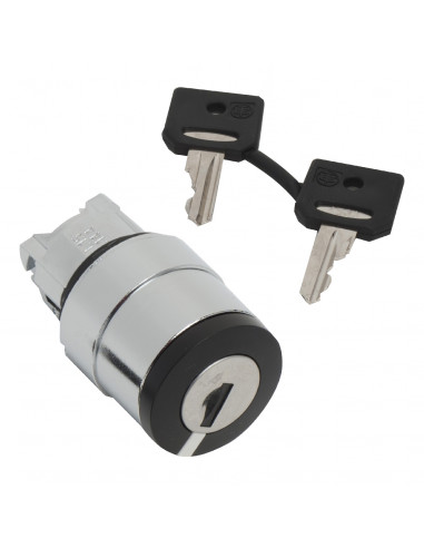 Harmony XB4 tête bouton tournant à clé 3131A diam. 22 2 pos fix retr G SCHNEIDER ZB4BG220