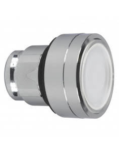 Harmony XB4 tête bouton pousser-pousser lumineux diam. 22 blanc SCHNEIDER ZB4BH013