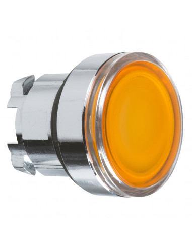 Tête Bouton pousser-pousser Harmony XB4 lumineux diam.22 orange SCHNEIDER ZB4BH053