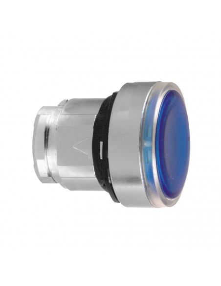 Harmony XB4 tête bouton pousser-pousser lumineux diam. 22 bleu SCHNEIDER ZB4BH063