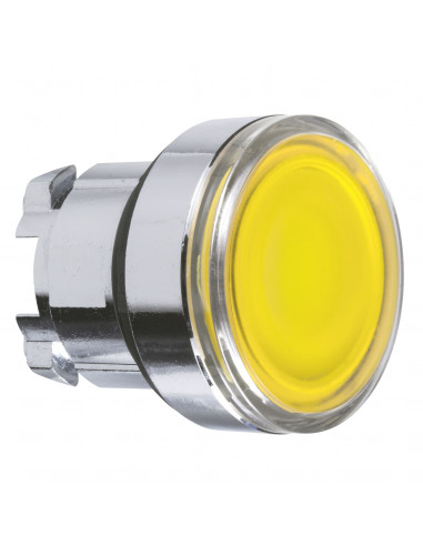 Harmony XB4 tête bouton pousser-pousser lumineux diam. 22 jaune SCHNEIDER ZB4BH083