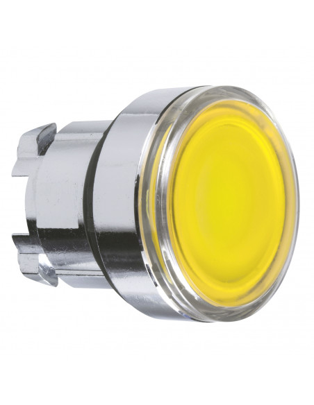 Harmony XB4 tête bouton pousser-pousser lumineux diam. 22 jaune SCHNEIDER ZB4BH083