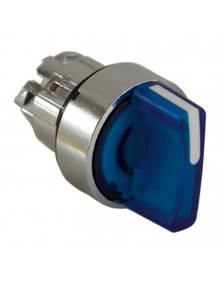 Harmony XB4 tête bouton à manette lumineux diam. 22 3 pos fix bleu SCHNEIDER ZB4BK1363